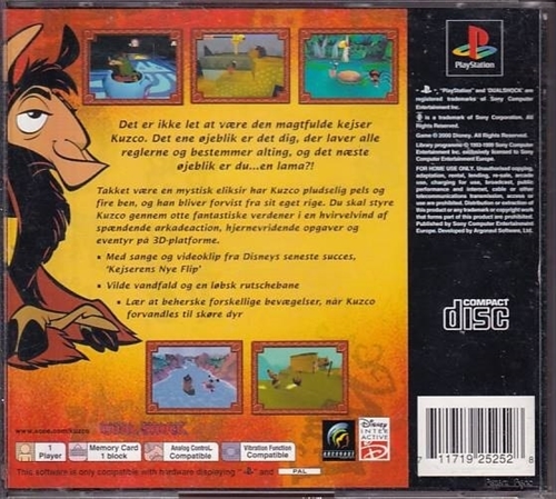 Disneys Kejserens Nye Flip - Manual Mangler - PS1 (B Grade) (Genbrug)